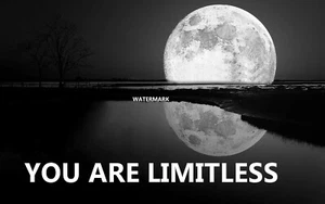 OFFICE WORK HOME SUCCESS MOTIVATION YOU ARE LIMITLESS MOON GIFT PHOTO - Picture 1 of 1