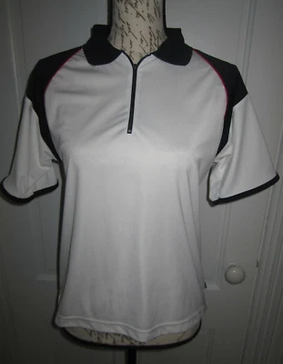 Wilson brand Hyper Tek white & navy blue polo tennis shirt, ladies' size L - Image 1 of 4