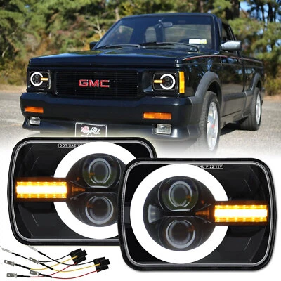 Proyector 7X6" Halo DRL LED Faro Alto/Bajo Ajuste para GMC Sonoma 1982-93 Chevy S10 Foto 1 de 4
