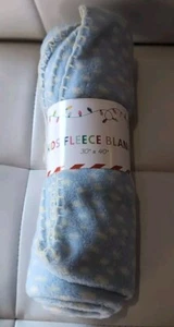 kids SOFT FLEECE BLANKET Wrap Pram Car Crib Moses Basket Boy - Picture 1 of 1