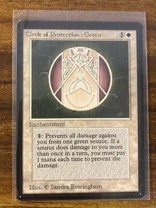 MTG✨CIRCLE OF PROTECTION: GREEN✨Beta Limited Edition NM 1993 Common Enchantment - Picture 1 of 8