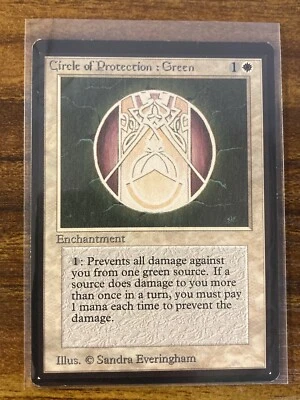 MTG✨CIRCLE OF PROTECTION: GREEN✨Beta Limited Edition NM 1993 Common Enchantment - Image 1 of 4