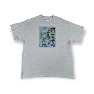 Camiseta Gildan Heavy Cotton Friends VS Foes Gráfica Gris Adulto Talla XL - Imagen 1 de 9