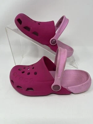 Crocs Girls Electro Clog Candy Pink/Carnation Size C13 Two Tones Heel Strap - Image 1 of 4