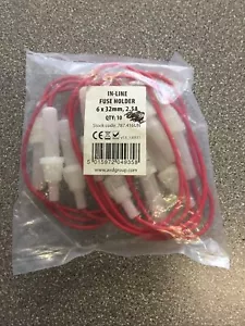 In Line Fuseholders 6 X 32mm 2.5A Qty 10 AVSL Code 787.416UN - Picture 1 of 2