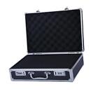 Aluminum Alloy Carrying Case Lightweight Waterproof Briefcase Multipurpose Black