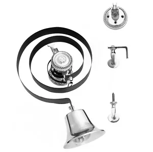 Victorian Butlers Bell Kit with Rope, Chrome Bell & Pulleys - NO PULL - Picture 1 of 1