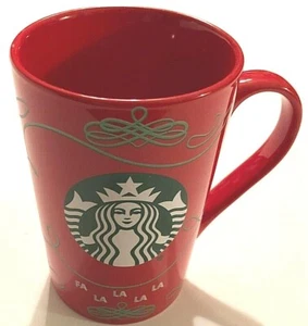 2er Set Starbucks 2020 Christmas Fa La Fa La Rot Grün Keramik Kaffeebecher 11oz. - Bild 1 von 5