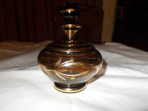 Perfume bottle gold fillagree 3 1/2 x 4 1/2" - Picture 1 of 1