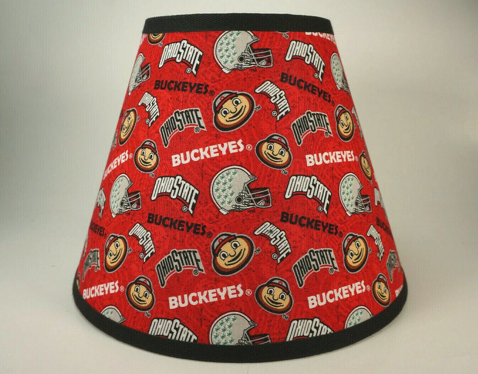Large Ohio State University Buckeyes Helmet Fabric Lamp Shade Lampshade NCAA  - Image 1 of 1