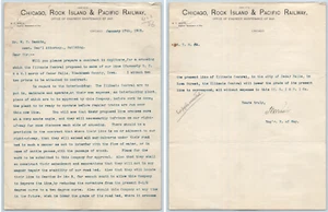 1903 Interlocking Infringe Right of Way Illinois Central BCR&N CRI&P Railway - Picture 1 of 5