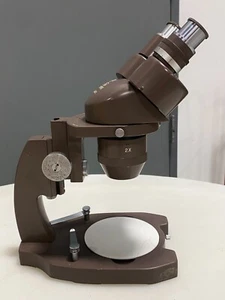 Vintage Working Propper Binocular Stereo Microscope Science Model #56372 - Picture 1 of 4