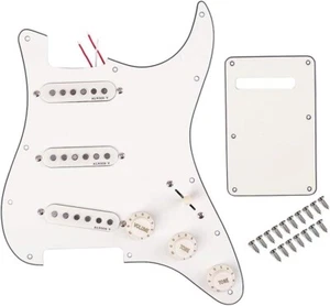 Alnicov 3 Ply SSS Electric Guitar Pickguard Assembly with Back Plate - Picture 1 of 7