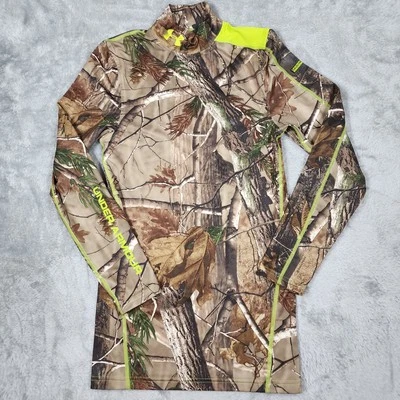 Under Armour ColdGear Compression Shirt Small Realtree Camo Scent Control Huntin - Image 1 of 4