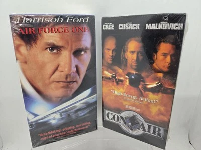 VHS Brand New sealed Air Force One & Con Air Harrison Ford Cage Lot of 2 Vintage - Image 1 of 3