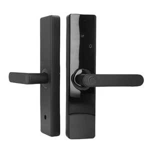 Wifi Door Handle Smart Lock Biometric Fingerprint Recognition Support For PLM - Picture 1 of 12