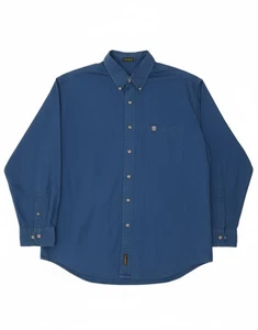 TIMBERLAND Mens Rugged Fit Shirt XL Blue Cotton CX09 - Picture 1 of 4