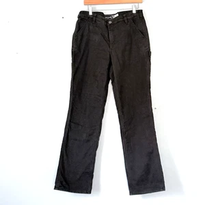 Carhartt Pantaloni Crawford Foderati in Pile Donna 12 Alti Nero Cargo da Falegname - Foto 1 di 11