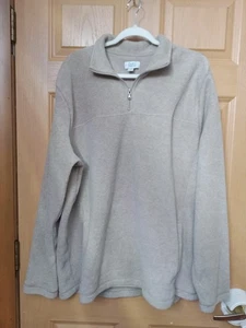 Sonoma donna taglia XL beige marrone 1/4 zip tasche in pile - Foto 1 di 8