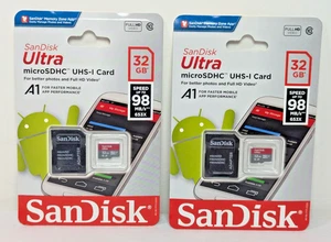 SanDisk Ultra MicroSDHC UHS-1 Card 32GB up to 98MB/s w/ Adapter NEW - Imagen 1 de 6