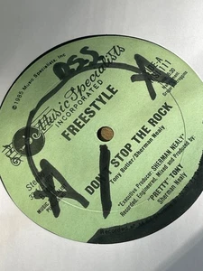12" Record Freestyle ‎– Don't Stop The Rock, green labels, Early Pressing - Imagen 1 de 5