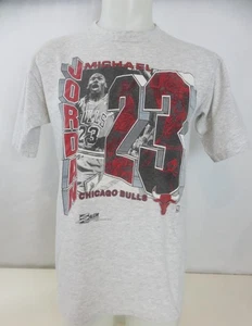 Vintage Michael Jordan 23 Chicago Bulls NBA grau T-Shirt Salem 1990 Größe L - Bild 1 von 8