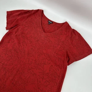 Vestido recto vintage Nicole Miller para mujer XXL rojo mezcla de lino tropical floral - Imagen 1 de 9