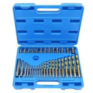 Kit de extractor de pernos extractor de tornillo helicoidal de 35 piezas, kit de fácil extracción con han... - Imagen 1 de 7