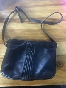 Etienne Aigner Vintage Black Soft Leather Bag Shoulder Compartments - Picture 1 of 6