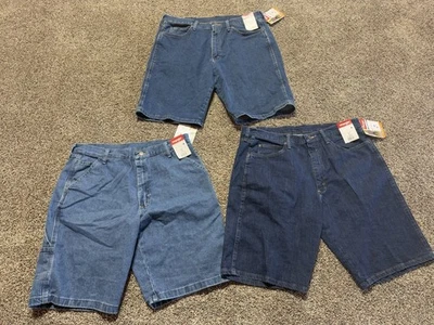 Pantalones Cortos Wrangler Para Hombre Talla 34 X 10 Azul Denim Lote De 3 Flex Elastizados Nuevas Etiquetas Foto 1 de 4