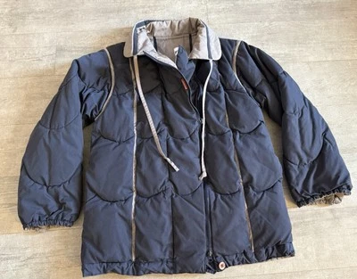 Vintage 80’s Jordache Down Reversible Puffer Jacket Blue Grey Size 10  (READ) - Image 1 of 4