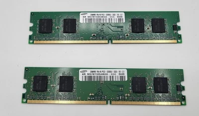 Samsung 256 MB de memoria (x2) - 1Rx16 PC2 3200U 333 10 C1 - chip estilo principios de la década de 2000 Foto 1 de 2