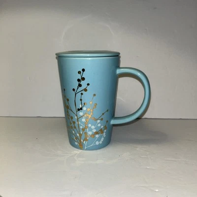 Taza David's Tea Perfect Azul 12oz Tapa SIN Infusor Foto 1 de 4