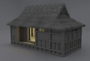 Feudal Japanese Cottage | D&D TTRPG Playable 3D Printed Building Terrain Scenery - Picture 1 of 10