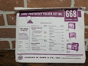 SAMS Photofact Folder Set NO. 668 Dec 1963 Admiral AMC Truetone - Picture 1 of 8