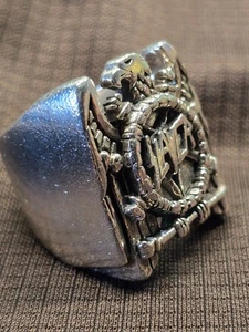 Anello da uomo The Great Frog in argento sterling lucido SLAYER EAGLE CREST (NYH2) - Foto 1 di 7