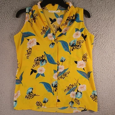 Фиолетовый и Claire женщин многоцветный цветочный Майка размер маленький v-образным вырезом удобный - Изображение 1 из 4