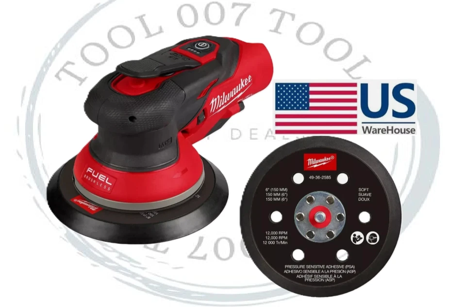 Milwaukee 2584-20 M12 FUEL 12V 6" Random Orbital Sander (3/32 Inch)