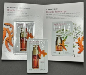 Paquete de muestra Clarins - 2 sueros dobles y 1 suero doble ojo - 0,03 fl oz cada uno - Imagen 1 de 4
