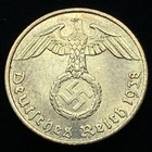 Pièce en laiton rare non circulée Seconde Guerre mondiale Allemagne 5 tours pfennig acheter 3 obtenir 1 gratuit