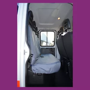 Iveco Daily 2014-2022 maßgeschneiderter wasserdichter grau hinten 4-Sitzer Sitzbezug - Bild 1 von 2