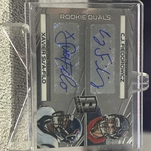 2014 Panini Spectra Dual /149 CJ Fiedorowicz Xavier Su'A-Filo Rookie Auto RC - Picture 1 of 8