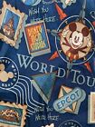 Walt Disney World Parks Tour Herren Krawatte Seide Briefmarken Epcot Mickey Mouse