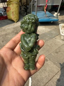 1pc Natural ophiolite Quartz Carved God of Love Angel Crystal Reiki Decor Gift - Picture 1 of 11