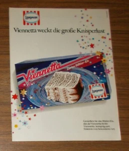 Seltene Werbung Langnese VIENNETTA Eis weckt die grosse Knisperlust 1983 - Bild 1 von 1