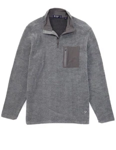 Daniel Cremieux Mens 1/4 Zip Pullover Fleece Mock Neck Sweater Gray XLARGE NEW - Picture 1 of 6