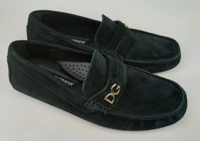 Dolce & Gabbana DG 黑色麂皮绒驾驶乐福鞋 5 码英国 — 第 1/4 张图片