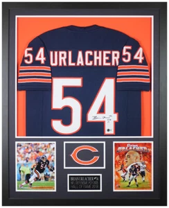 Brian Urlacher Autographed & Framed Blue Chicago Jersey Auto Beckett COA - Picture 1 of 5