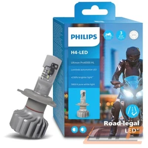 H4 LED FOR MOTORCYCLE ULTINON PRO6000 5800K 12V 18W P43t MOTO - Picture 1 of 3