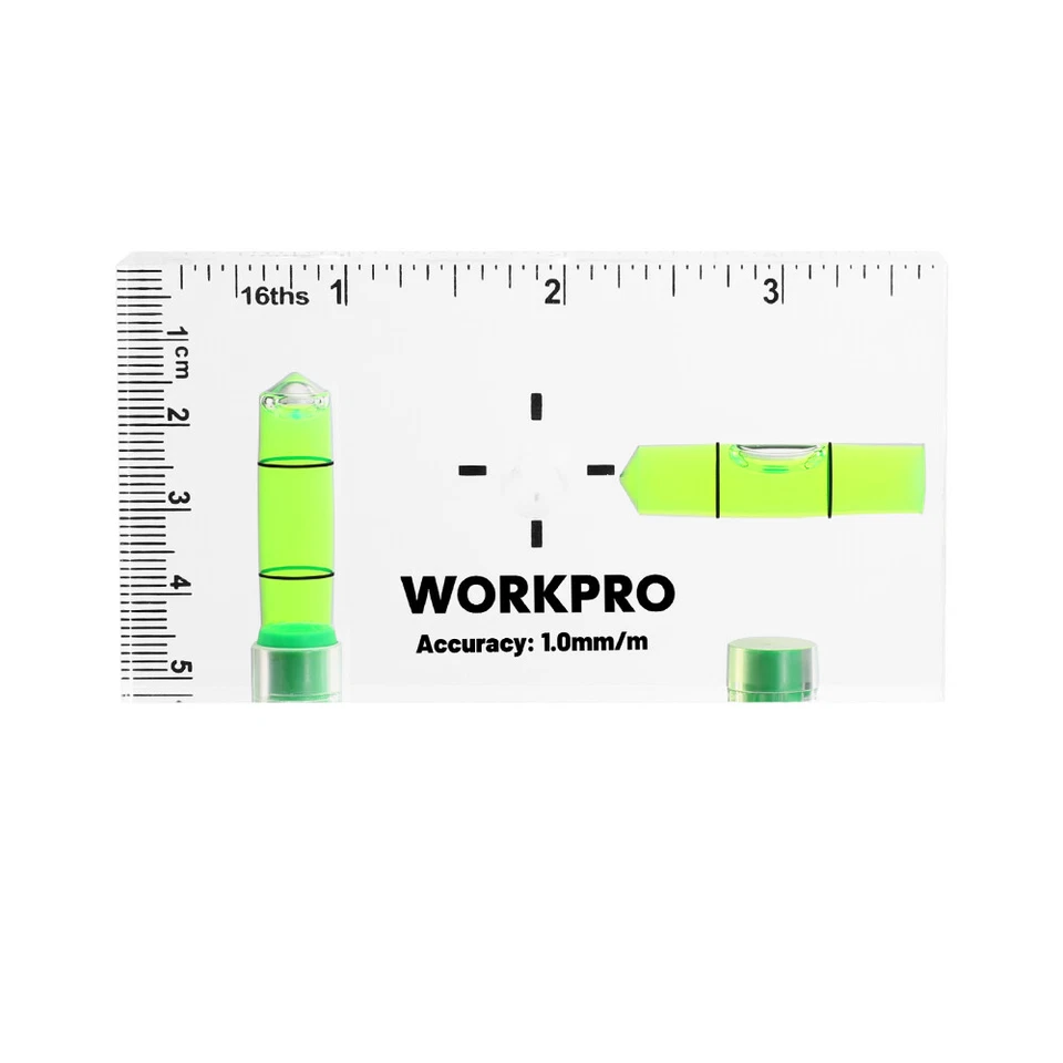 WORKPRO Small Level 3-3/4-inch Mini Level Tool Magnetic Level 2 Bubbles 90°/180° - Image 1 of 4